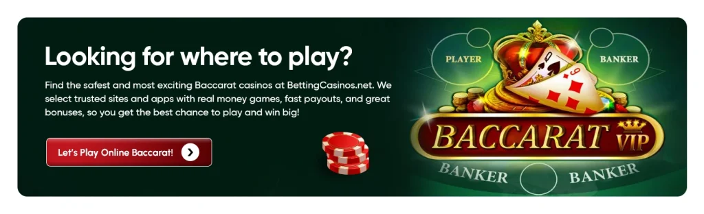 Looking for where to play? Find the safest and most exciting Baccarat casinos at stakesdesign.com. We select trusted sites and apps with real money games, fast payouts, and great bonuses, so you get the best chance to play and win big! Let’s Play Online Baccarat!